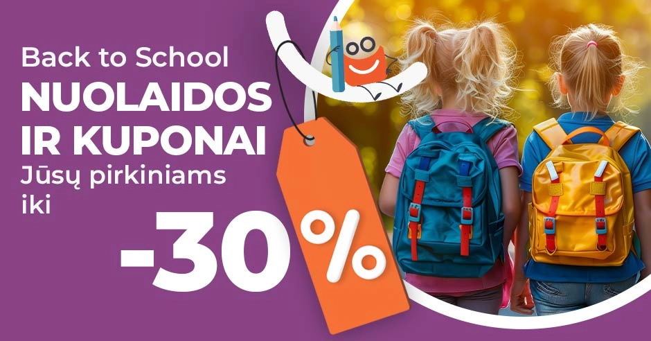 Back to School: už būtiniausius pirkinius mokėkite mažiau