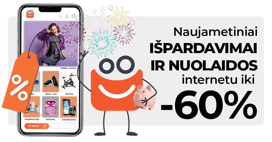 Išpardavimai tęsiasi: nepraleiskite nuolaidų iki 60 %