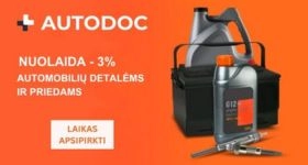 Autodoc Nuolaidos kodas - 3% visam Autodoc užsakymui
