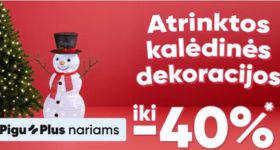Pigu.lt Iki - 40% nuolaidos Kalėdinėms dekoracijoms iš Pigu.lt