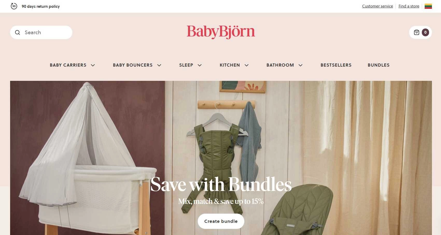 Kūdikių prekių parduotuvės svetainė internete