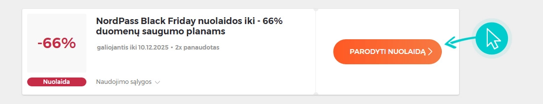 Kaip panaudoti NordPass nuolaidas