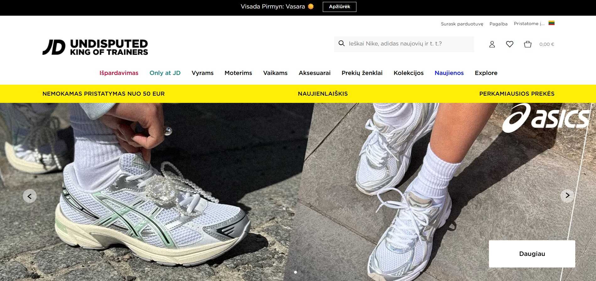 Parduotuvės svetainė