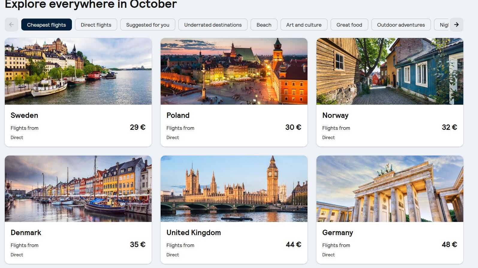 Kelionių pasiūlymai į Europos šalis