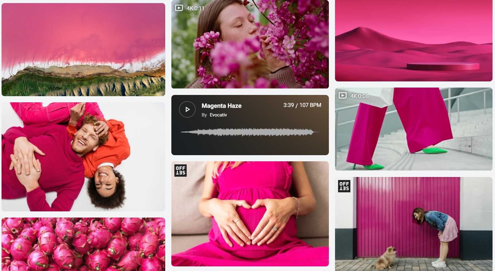 Nuotraukos su rožine spalva