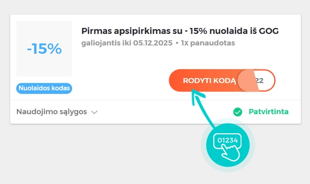 Nuolaidos kodo gog pavyzdys