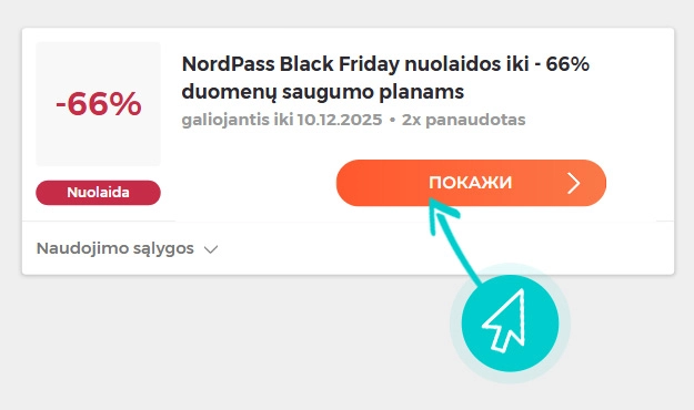 Kaip panaudoti NordPass nuolaidas